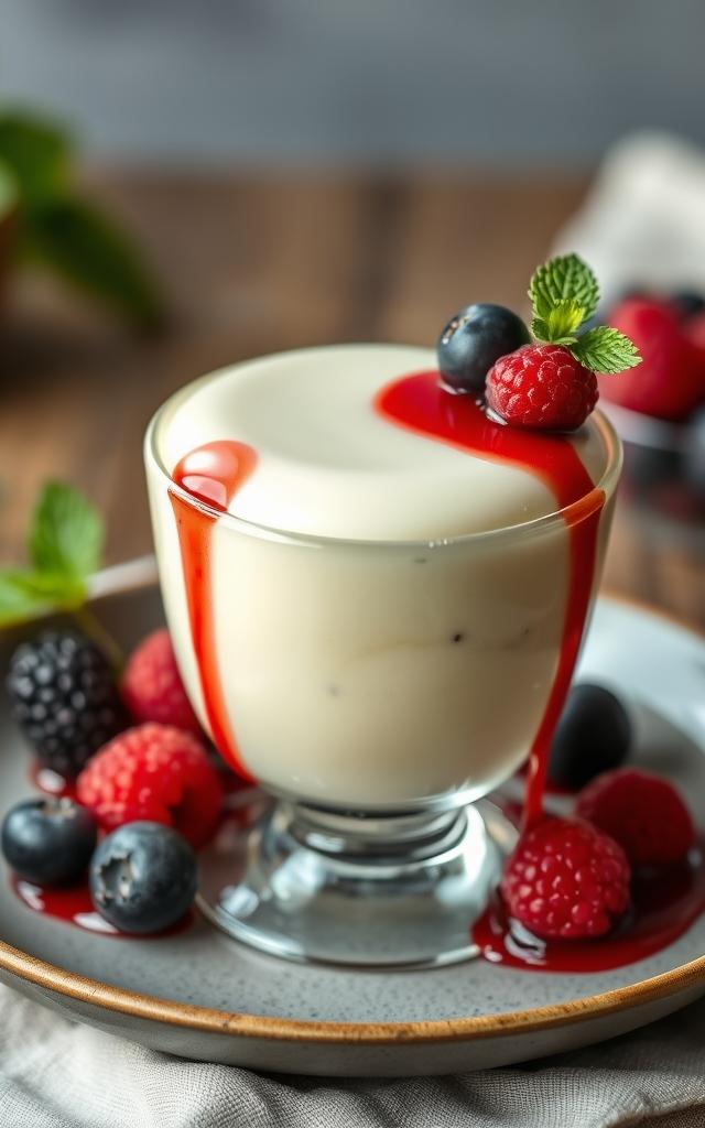 Panna Cotta mit Beerensauce
