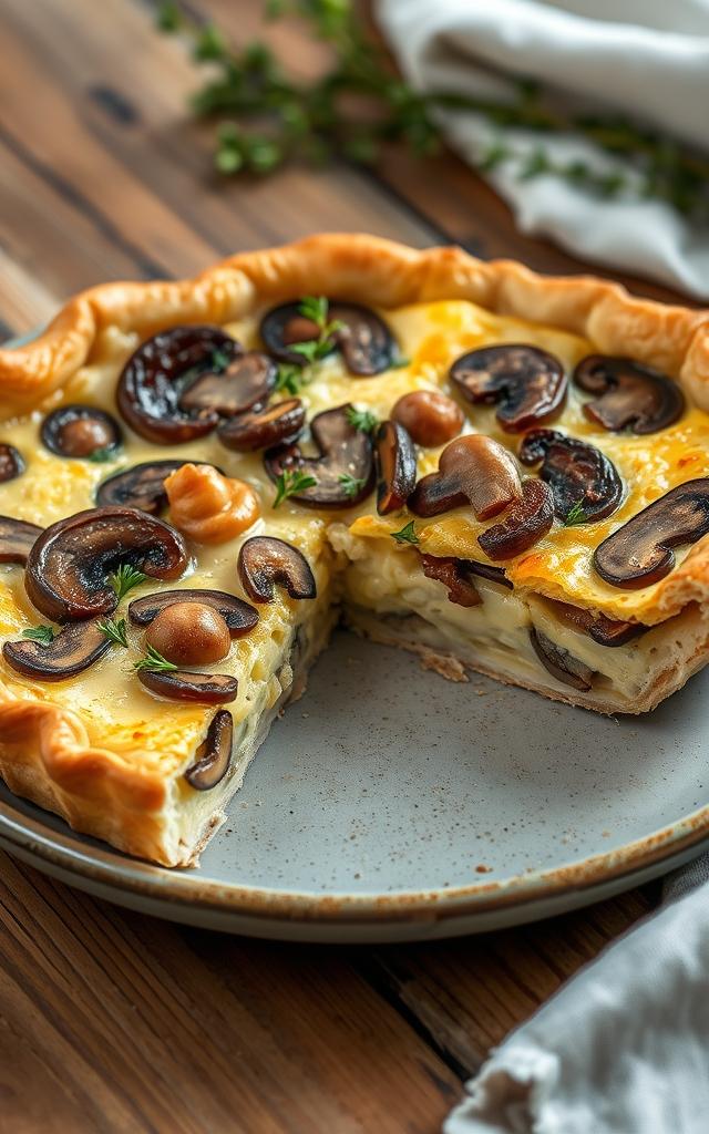 Mushroom Thyme Quiche