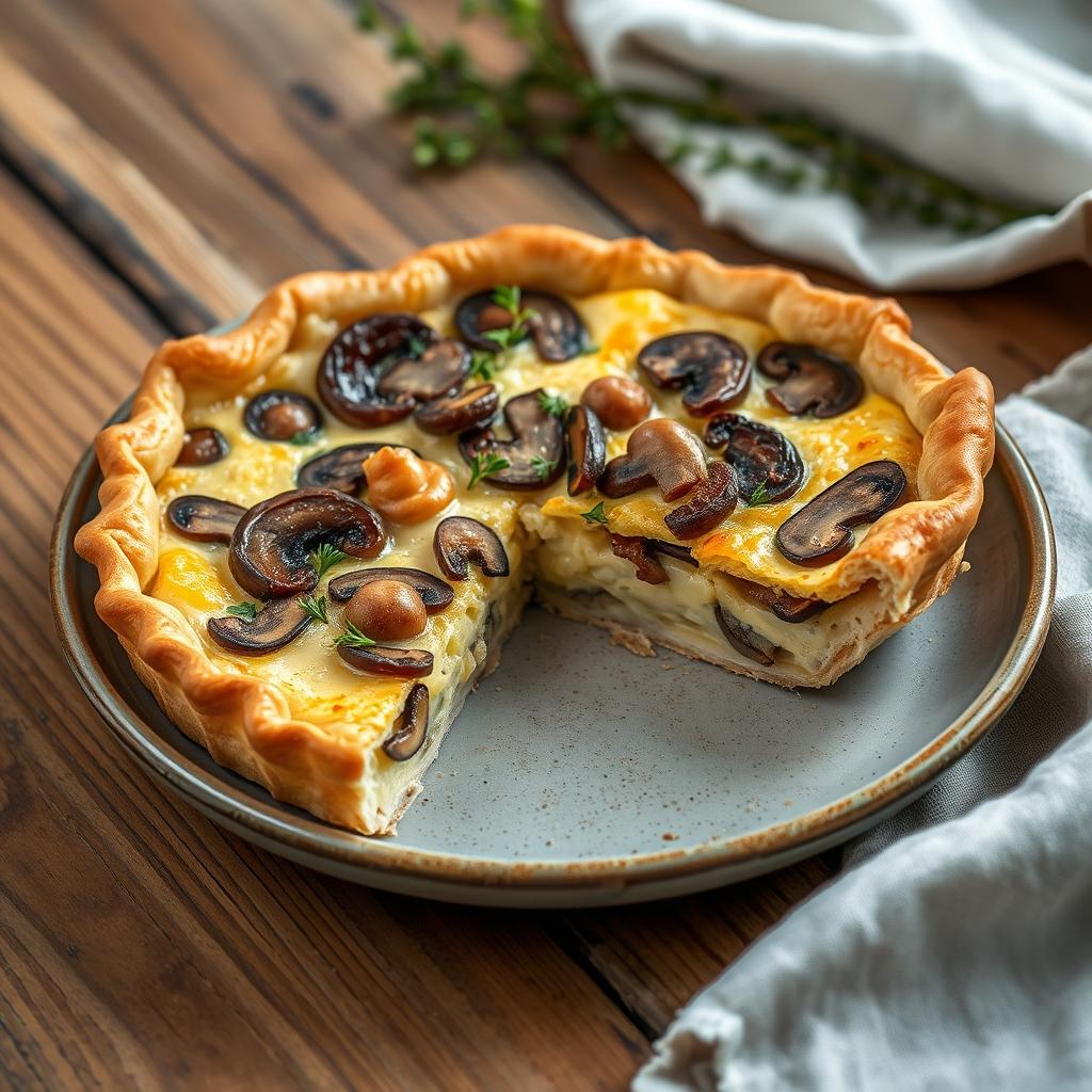 Mushroom Thyme Quiche