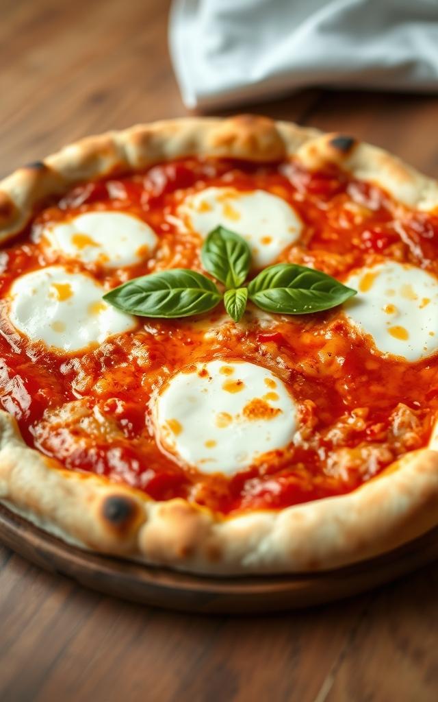 Pizza Margherita mit selbstgemachtem Teig