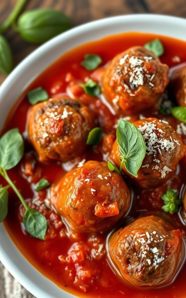 Italian Meatballs in Tomato Sauce