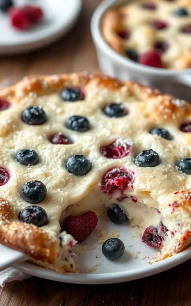 Baked Quark Casserole with Berries