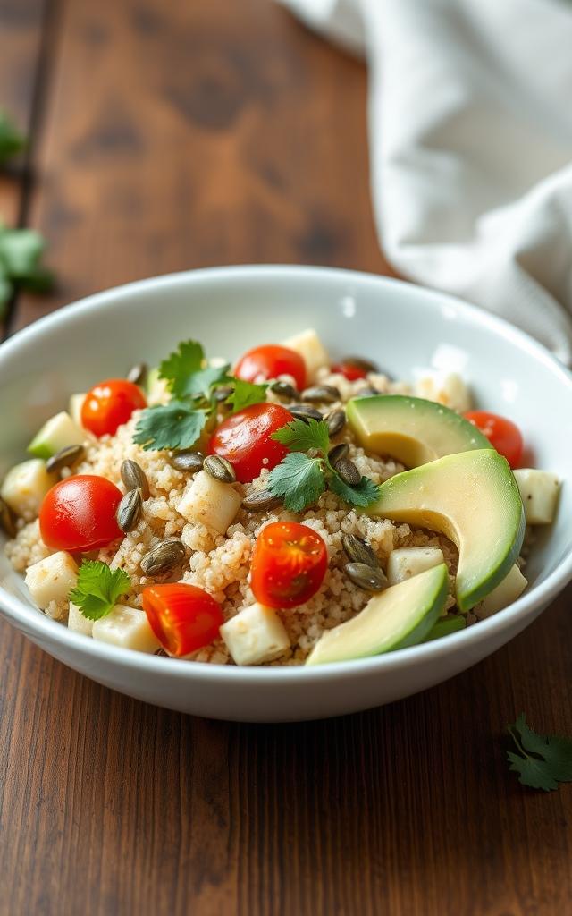 Quinoa-Avocado-Salat mit Limetten-Dressing