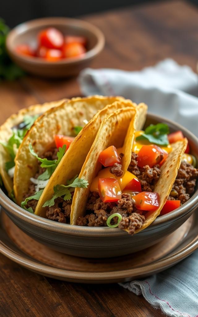 Knusprige Rinderhack-Tacos