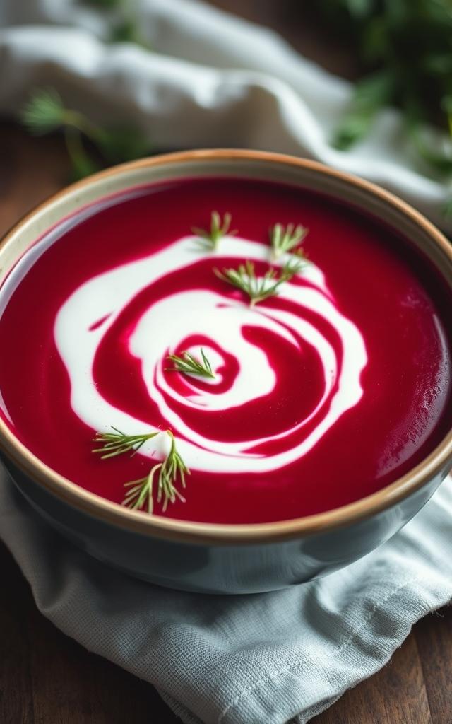 Rote-Bete-Suppe mit Meerrettich