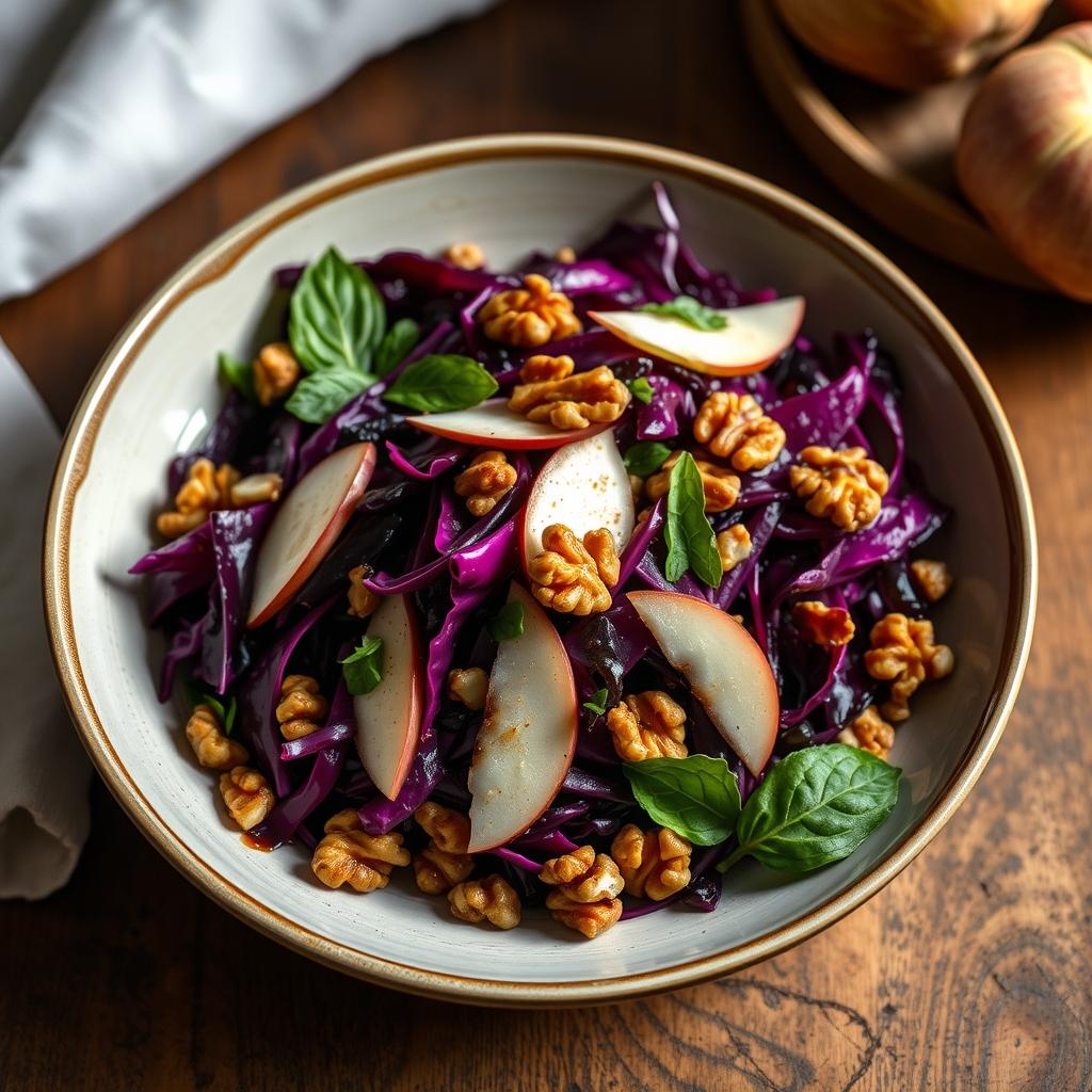 Red Cabbage Walnut Salad