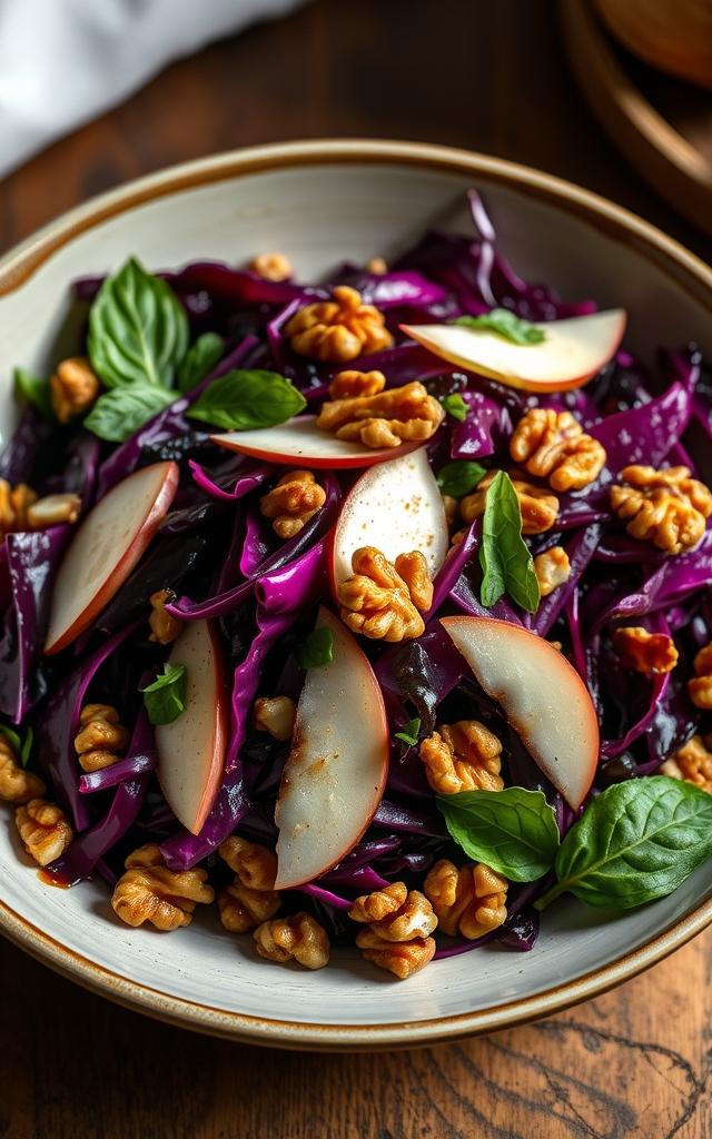 Red Cabbage Walnut Salad