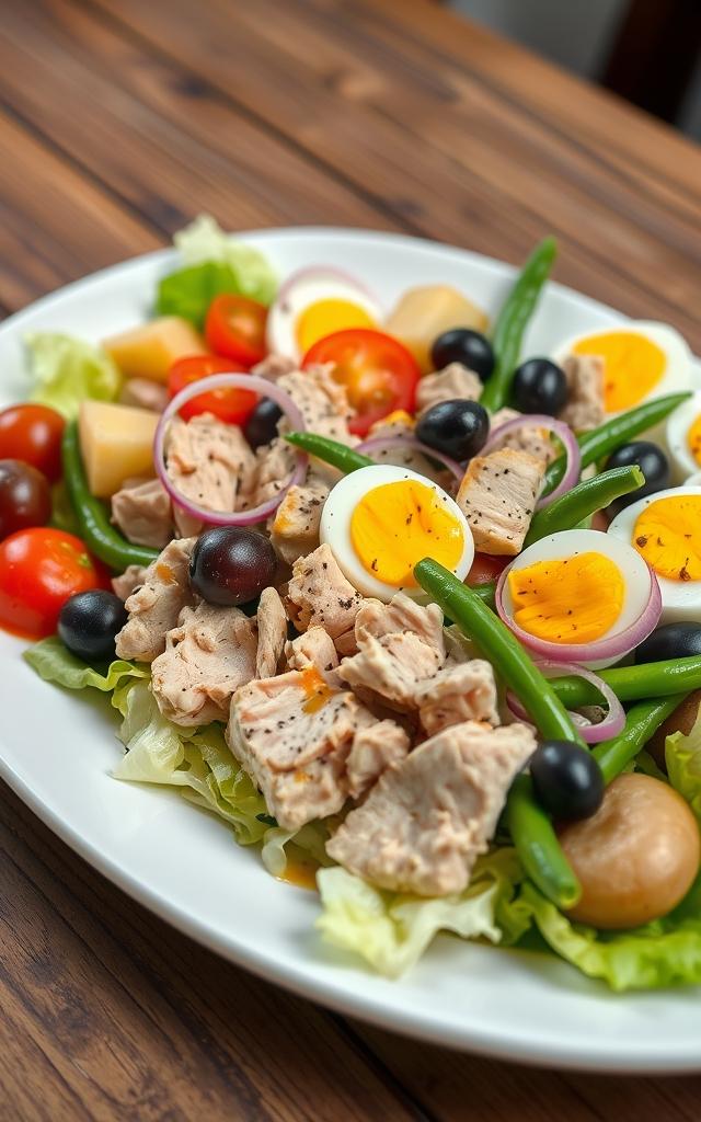Salade Niçoise mit Senf-Vinaigrette