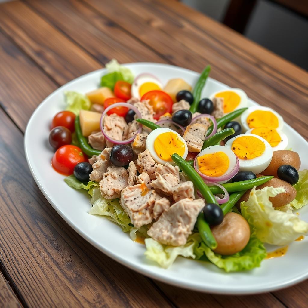 Salade Niçoise mit Senf-Vinaigrette