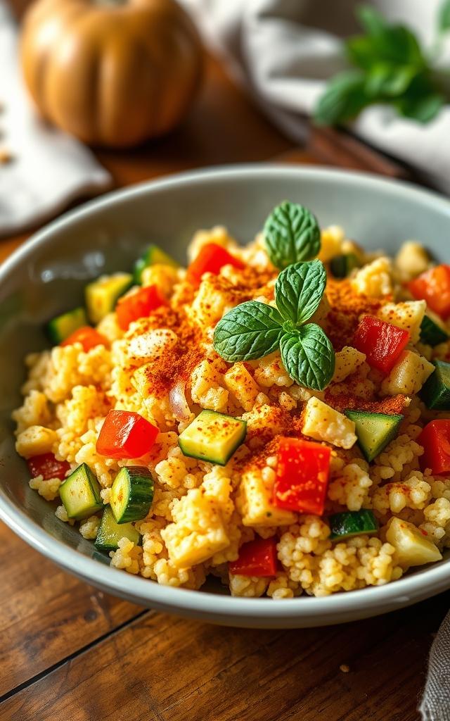 Warm One-Pan Vegetable Couscous