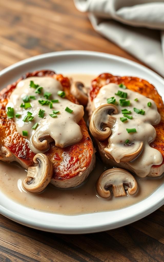Pork Medallions in Mushroom Cream