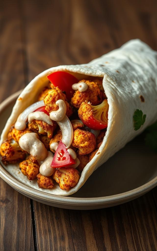 Blumenkohl-Shawarma-Wrap