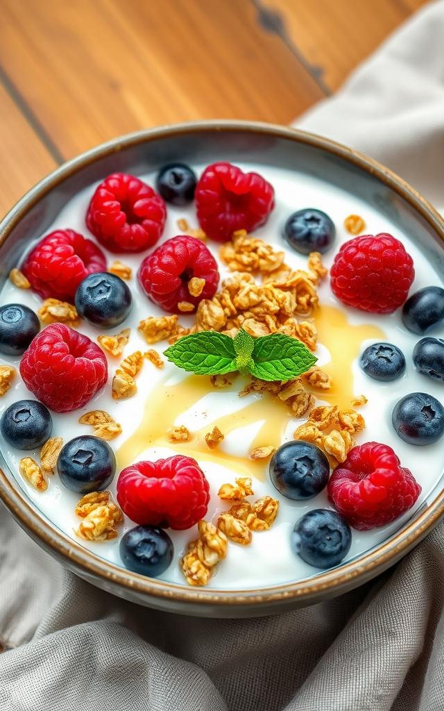 Skyr-Bowl mit Beeren und Granola
