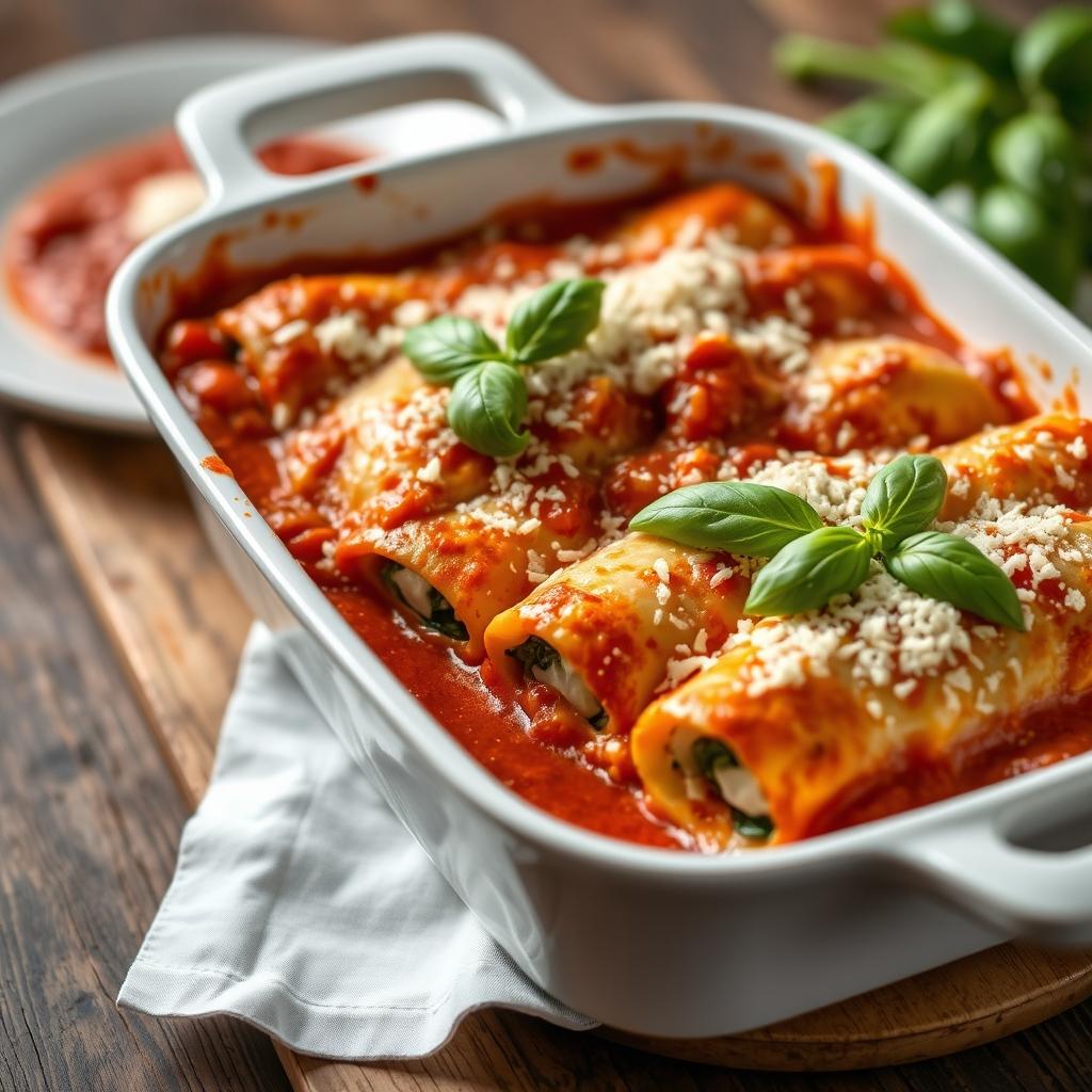 Spinach Ricotta Cannelloni