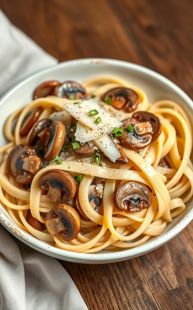 Tagliatelle in Pilzrahmsauce