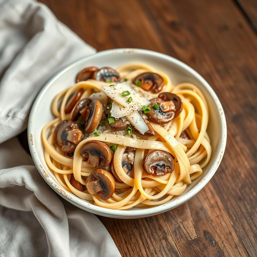 Tagliatelle in Pilzrahmsauce