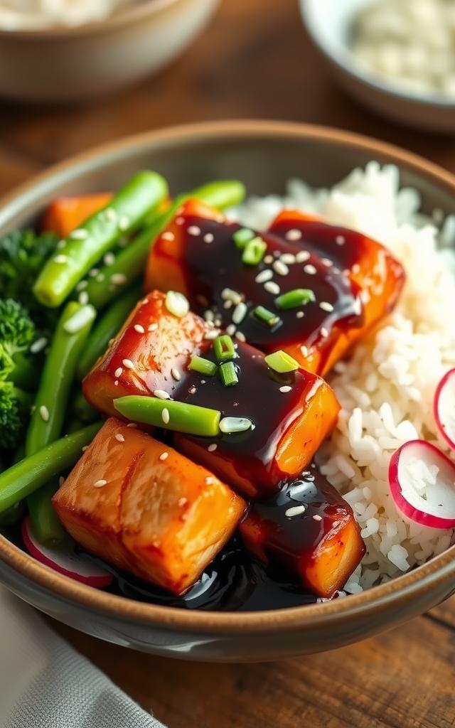 Teriyaki-Lachs-Bowl