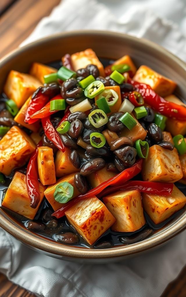 Tofu in Black Bean Sauce
