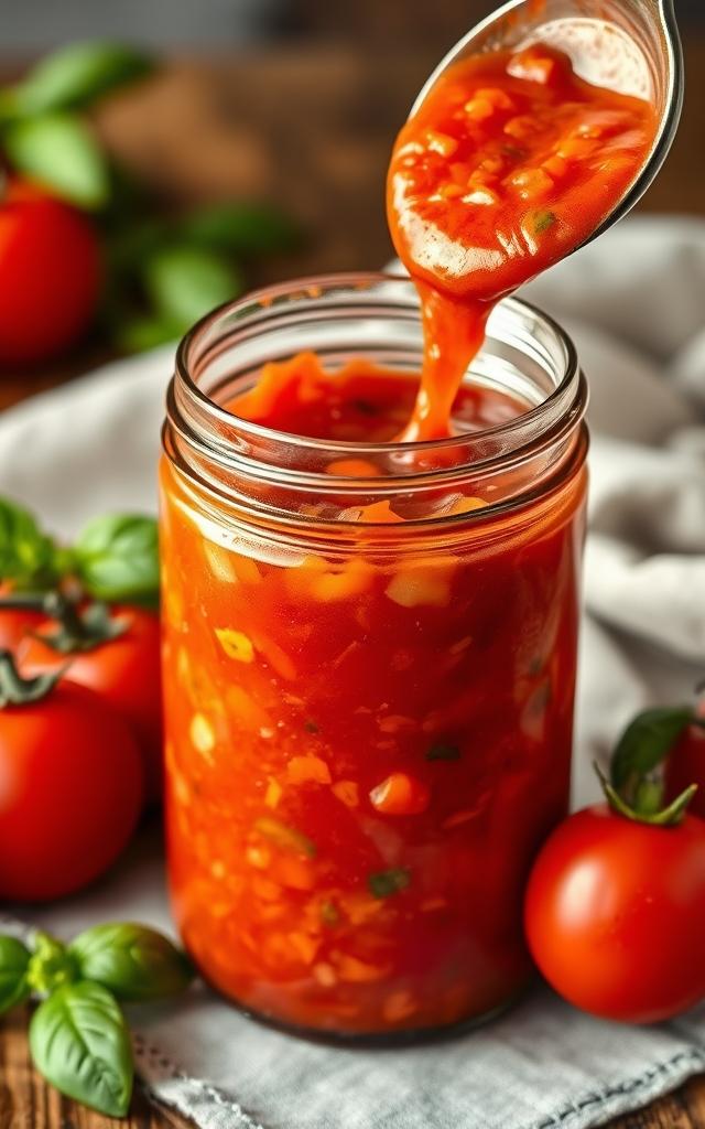 Homemade Canned Tomato Sauce