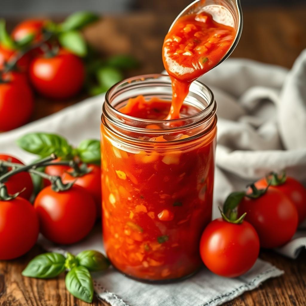 Homemade Canned Tomato Sauce