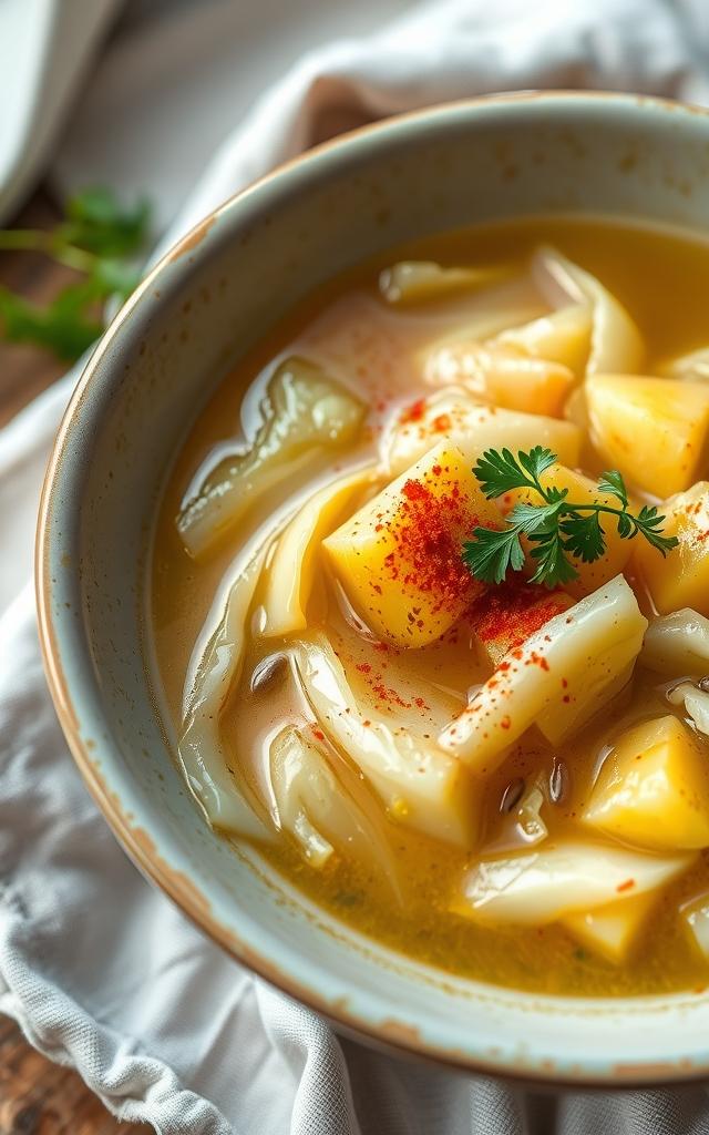 Cabbage and Potato Stew with Caraway