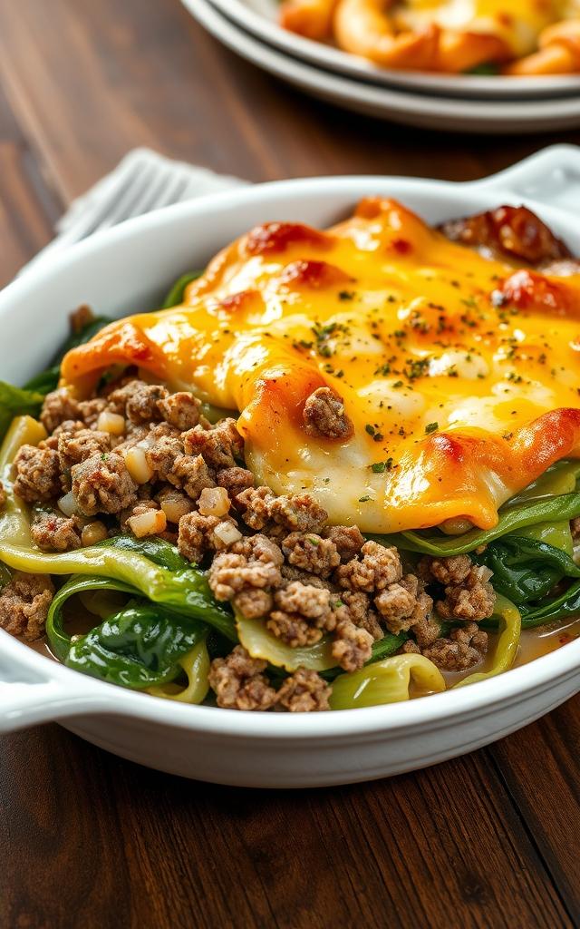 Savoy Cabbage and Beef Bake