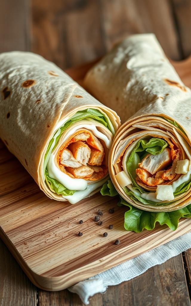 Hähnchen-Caesar-Wrap