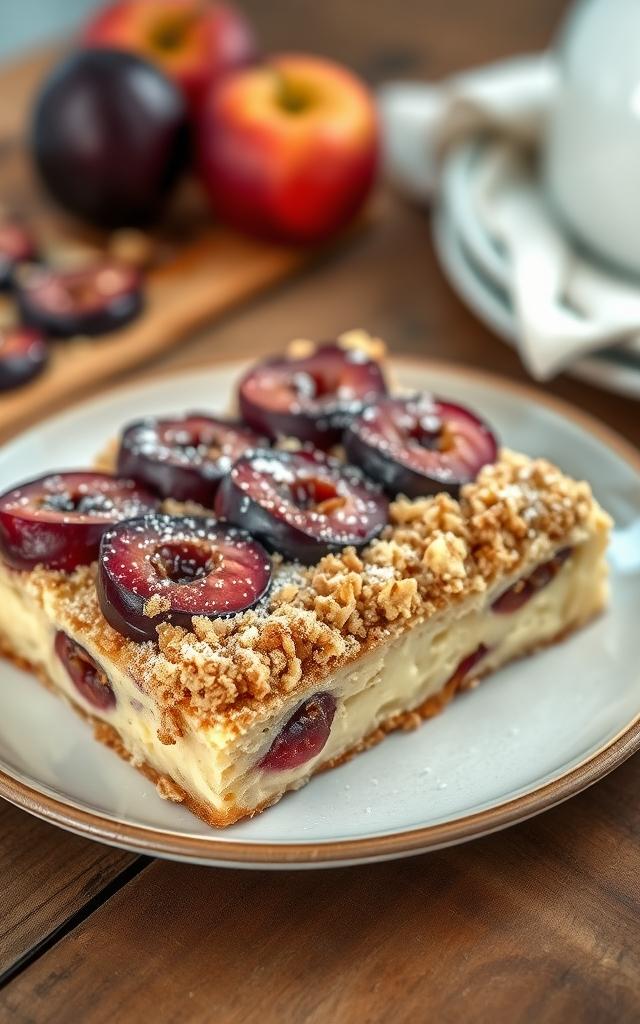 German Plum Sheet Cake