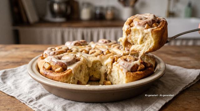 Kaneelbroodjes met appel