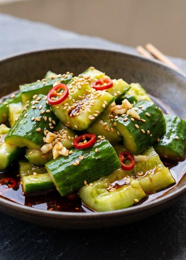 Smashed Cucumber Salad