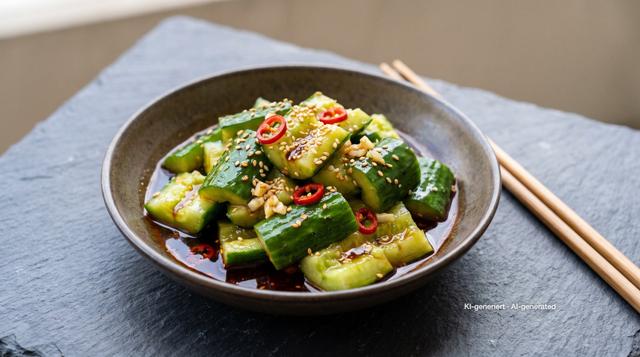 Aziatische komkommersalade