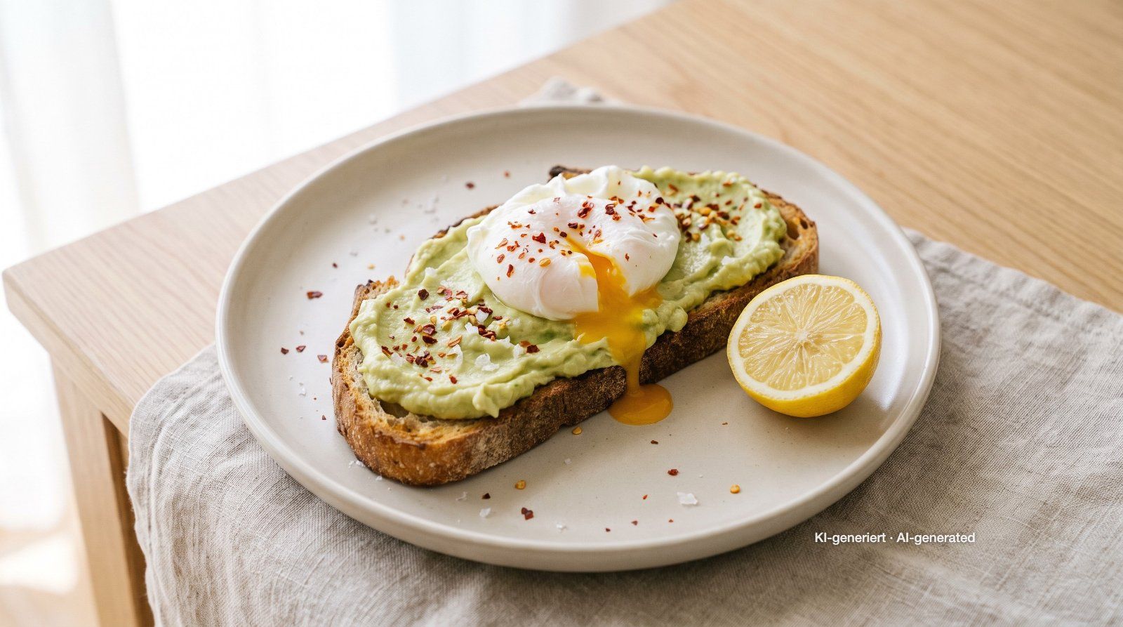 Avocadotoast met gepocheerd ei