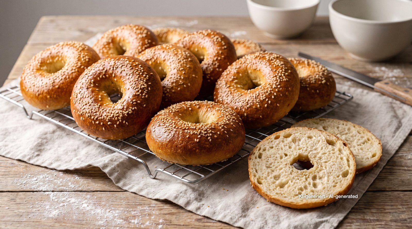 Zelf bagels bakken