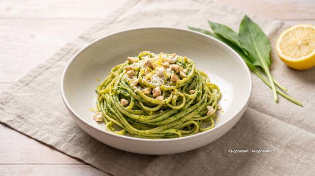 Pasta met daslookpesto