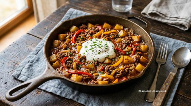 Bauerntopf (stoofpot met gehakt en aardappel)