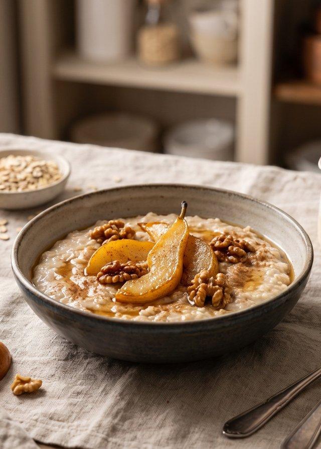 Pear Walnut Porridge