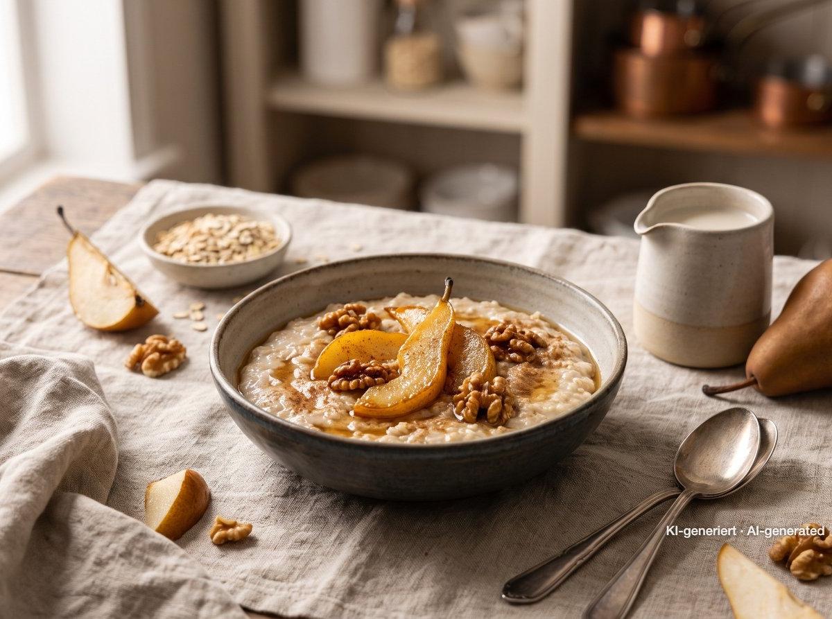 Pear Walnut Porridge