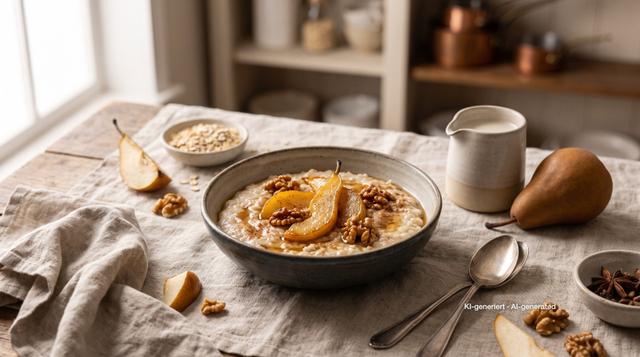 Pear Walnut Porridge