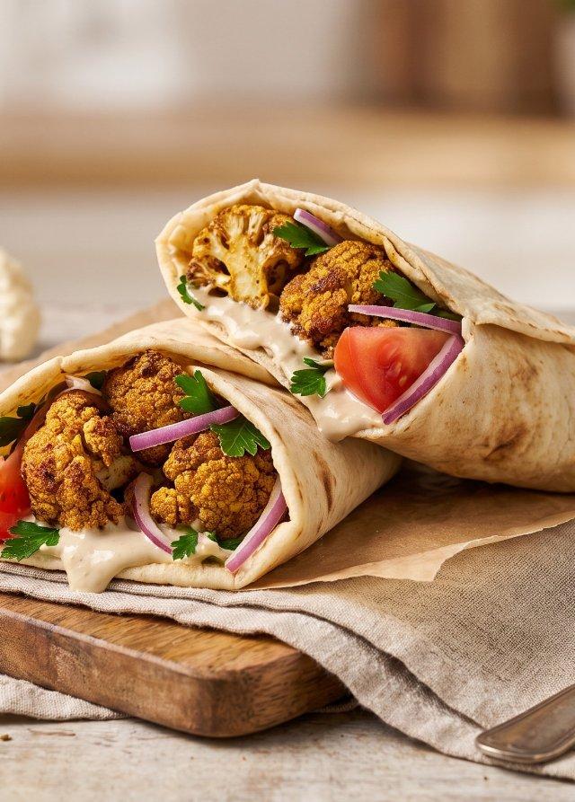 Wrap di cavolfiore shawarma
