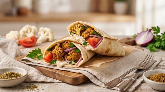 Blumenkohl-Shawarma-Wrap