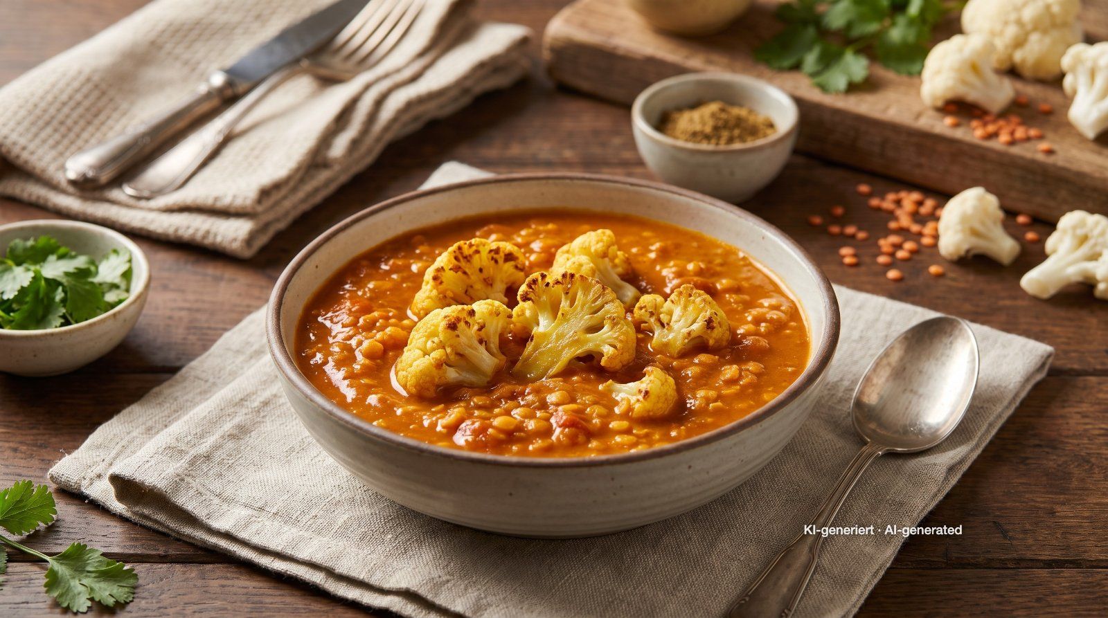 Curry di cavolfiore e lenticchie
