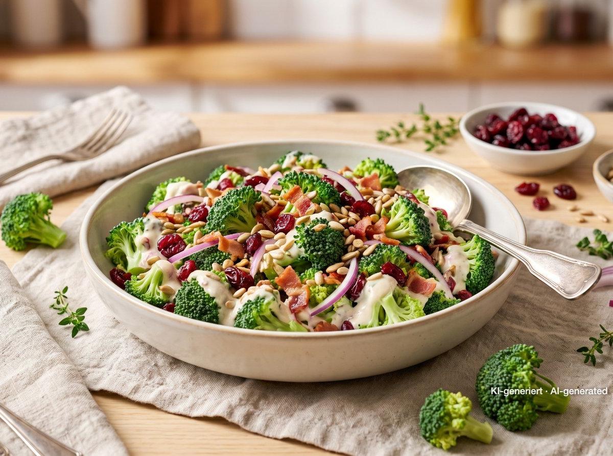 Insalata di broccoli e mirtilli rossi