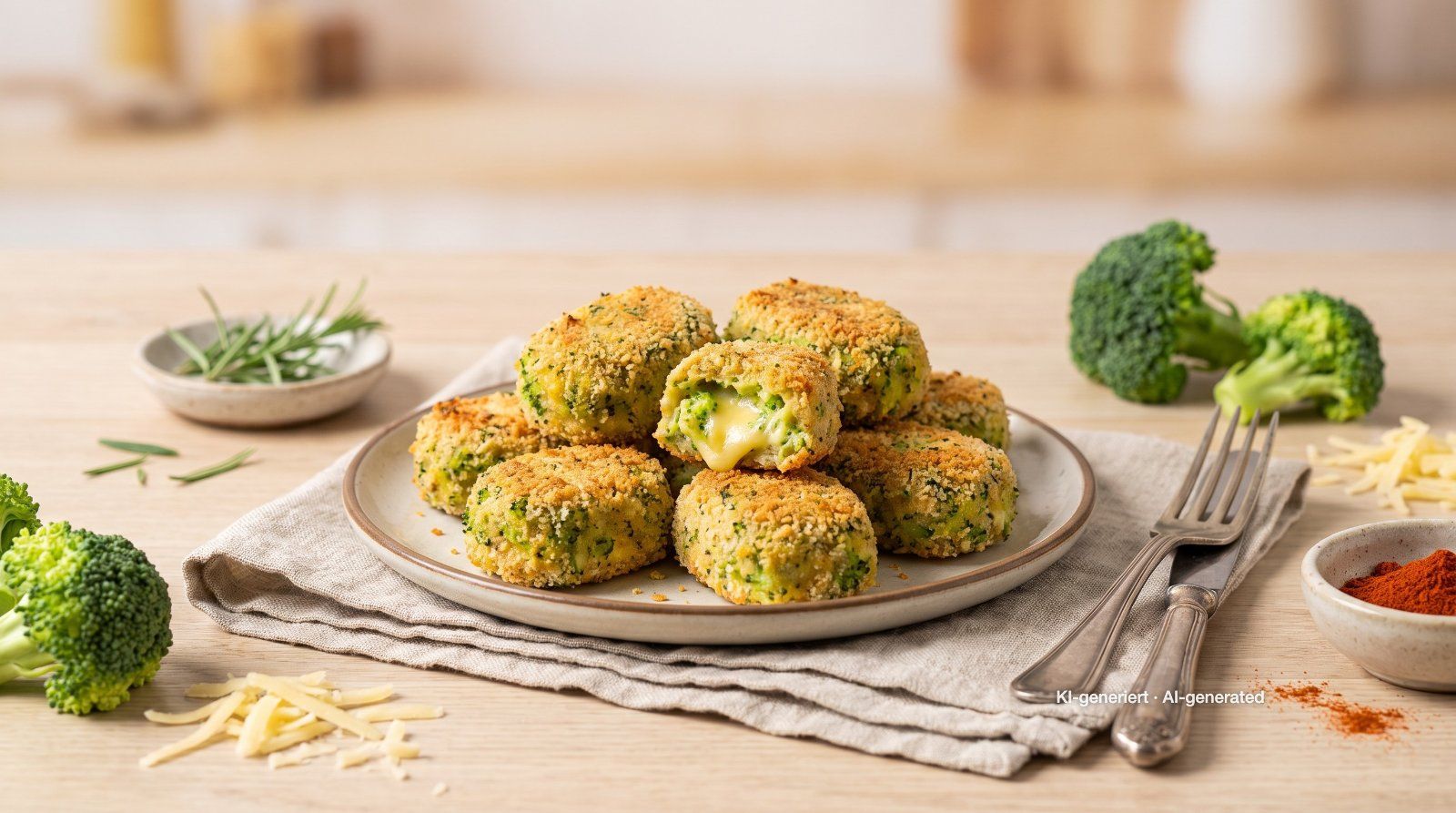 Broccoli-kaasnuggets uit de oven