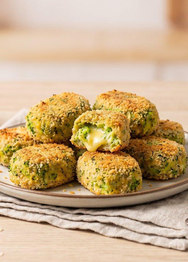 Nuggets de brócoli y queso al horno