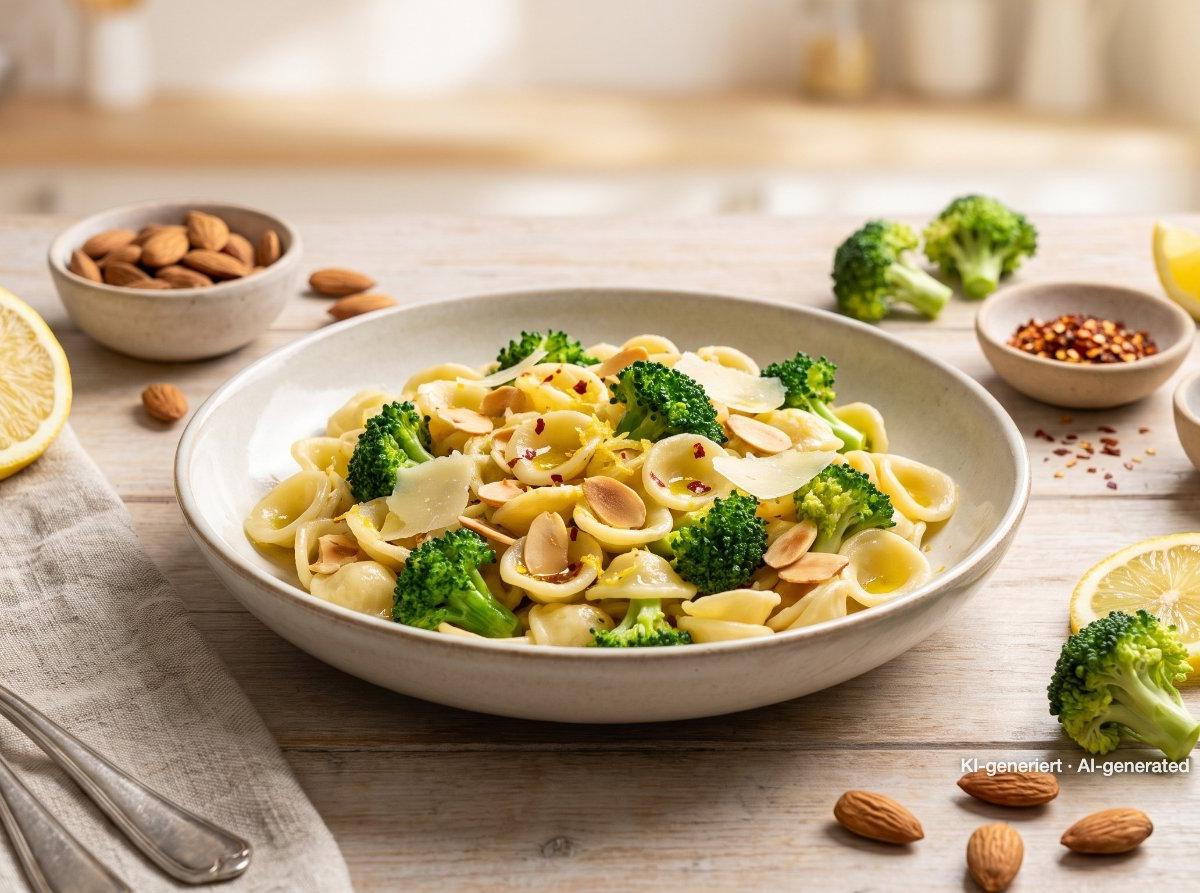 Pasta con broccoli e mandorle