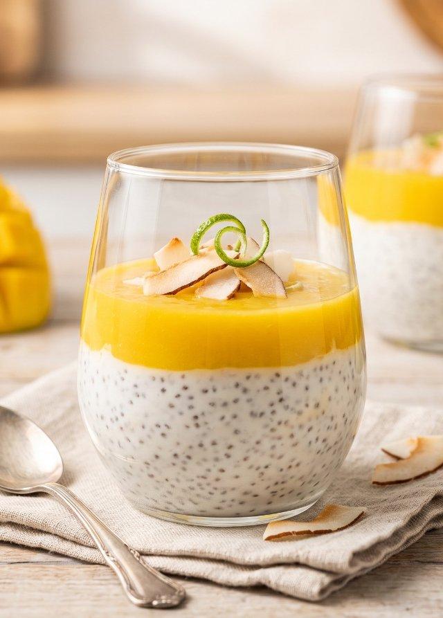 Chia-Pudding mit Mango