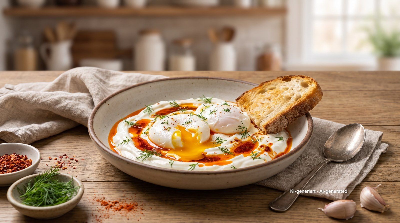 Turkish Eggs with Yogurt (Cilbir)