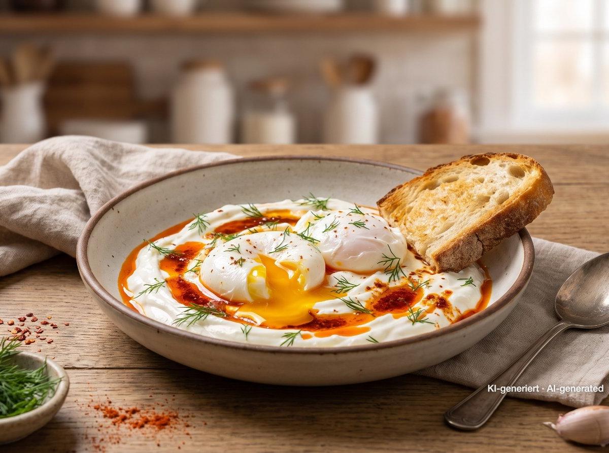 Turkish Eggs with Yogurt (Cilbir)