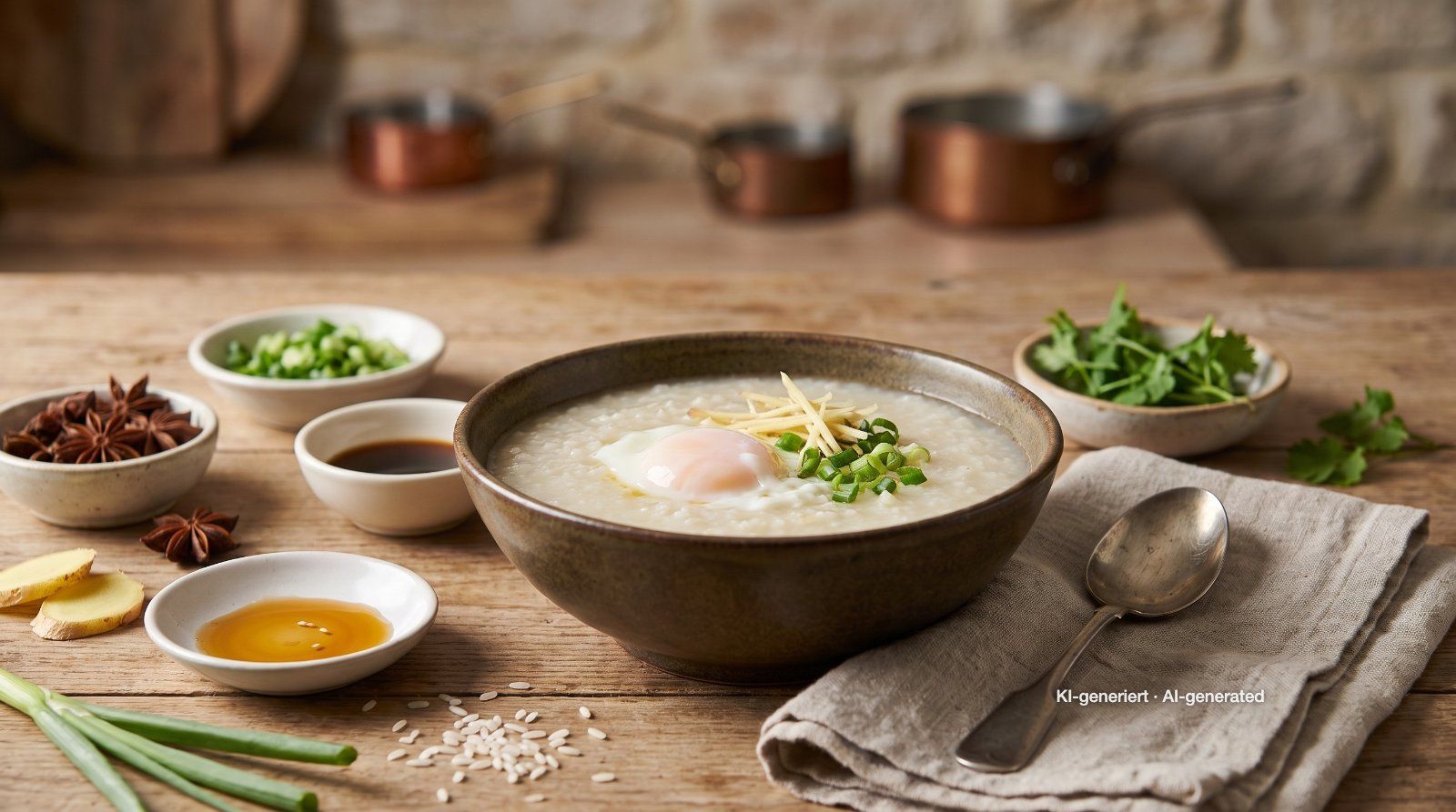 Congee – herzhafter Reisporridge