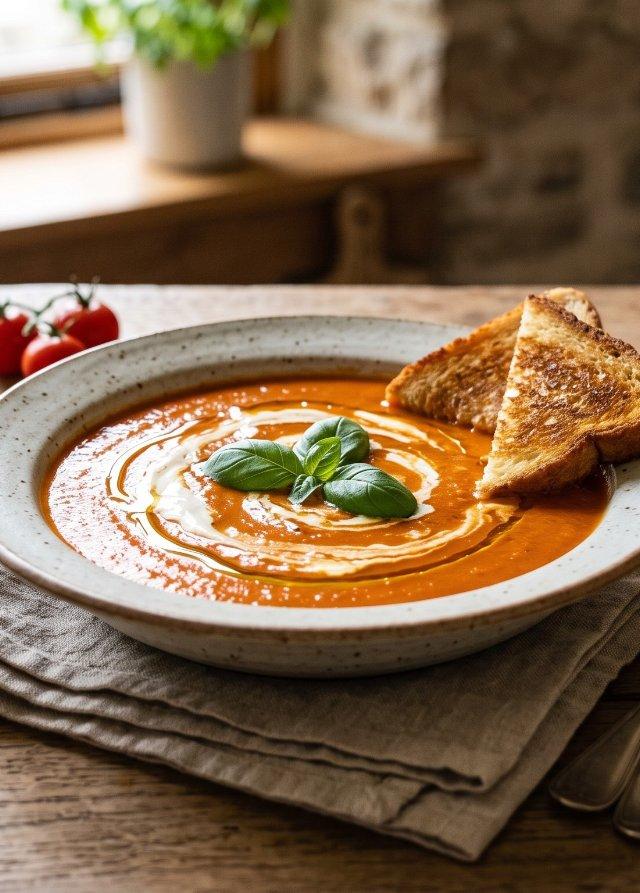 Velouté de tomates rôties